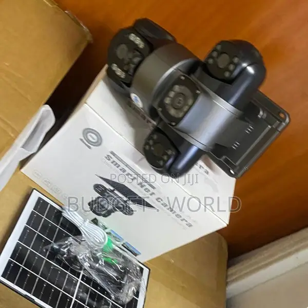 Smart 360° 4G Solar CCTV Camera With Triple Lens Full HD Security