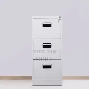 Office Cabinet : Three-Drawer Filing Document Filing Cabinet.