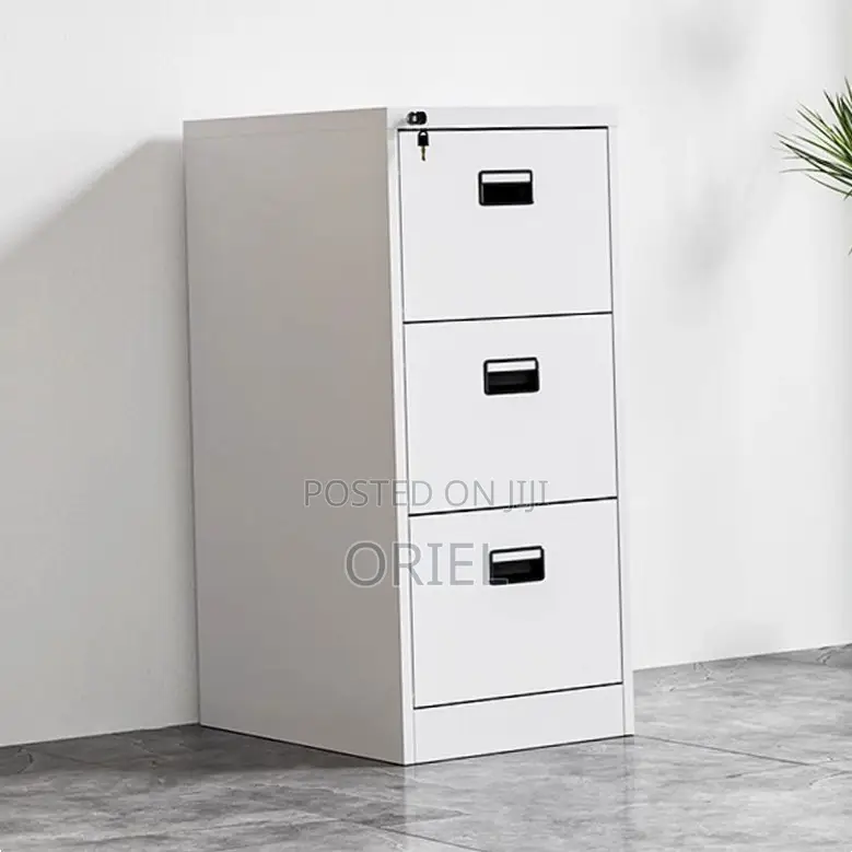 Office Cabinet : Three-Drawer Filing Document Filing Cabinet.