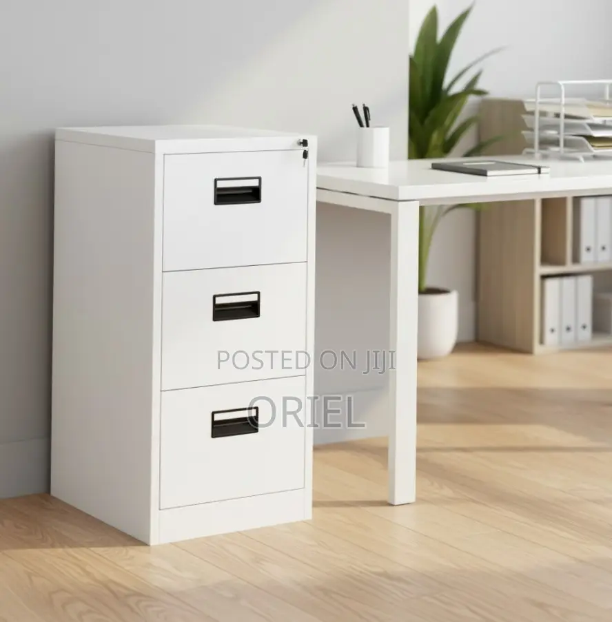 Office Cabinet : Three-Drawer Filing Document Filing Cabinet.
