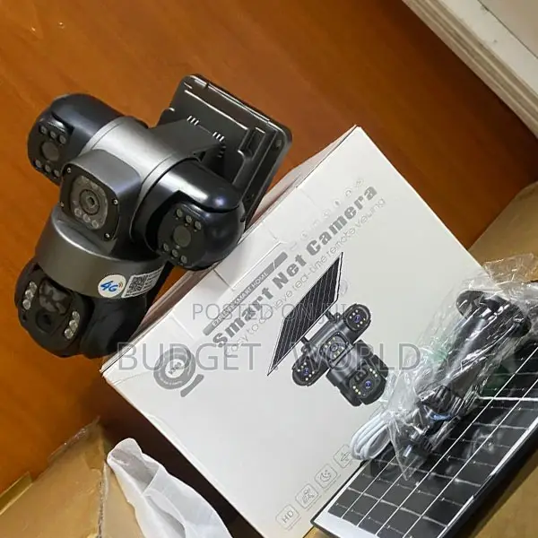 4G Full HD Solar CCTV Camera – Triple Lens Wide-Angle 360° Monitoring