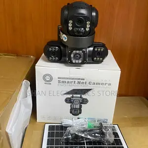 3 Triple Lens Screens Outdoor Security Solar CCTV Cam V380 Pro 12MP