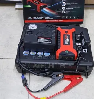 Car Battery Booster Jump Starter With Flashlight and Power Bank