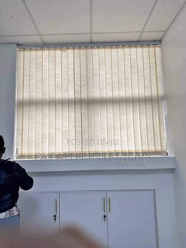 White and Blue Light-Filtering Window Curtains
