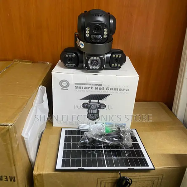 360 Degree 4g Solar Triple Lens CCTV Camera for Home Security 12MP