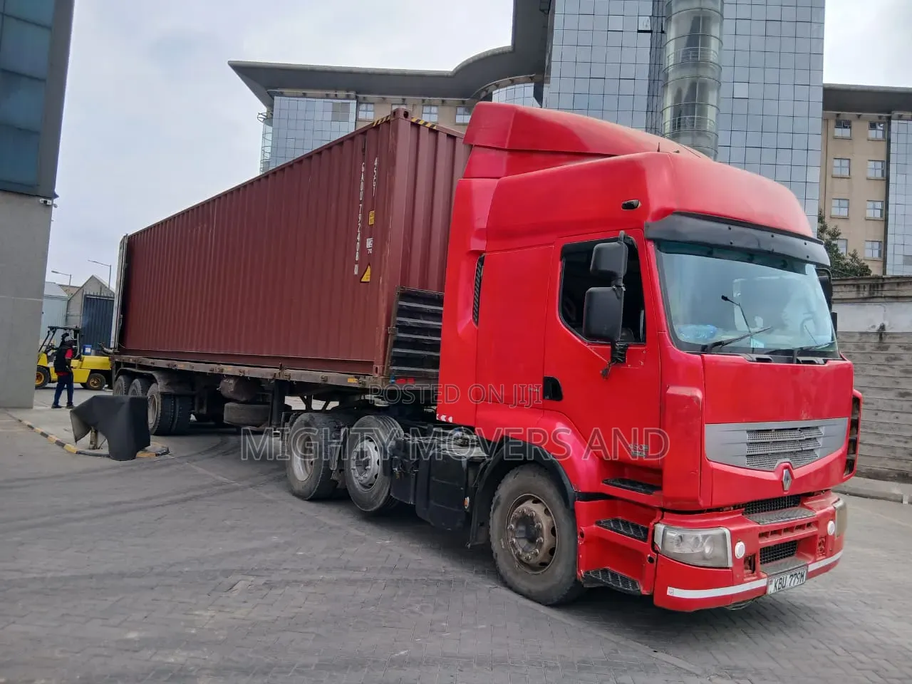 Road Freight- Truck Transport on Hand