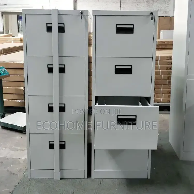 Filing Cabinet ; 4 Drawers, Lockable, Metallic