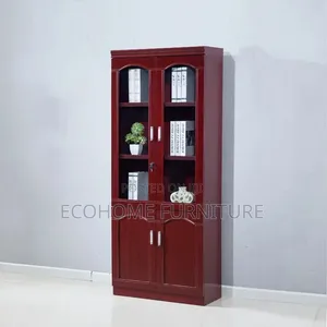 Cabinet: 2 Door MDF Filling Cabinet With Glass