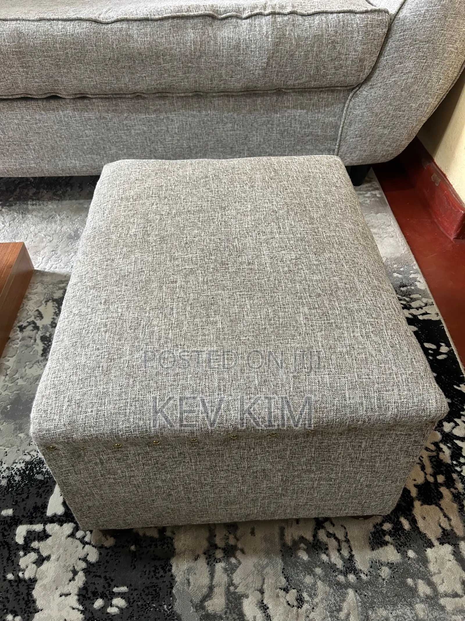 Elegant Modern Grey 5-Seater Sofa Set (3+2) + FREE Ottoman Cushions!