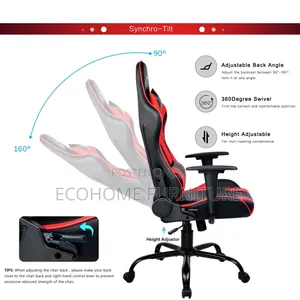 Office Chair; Red Black Gaming Chair