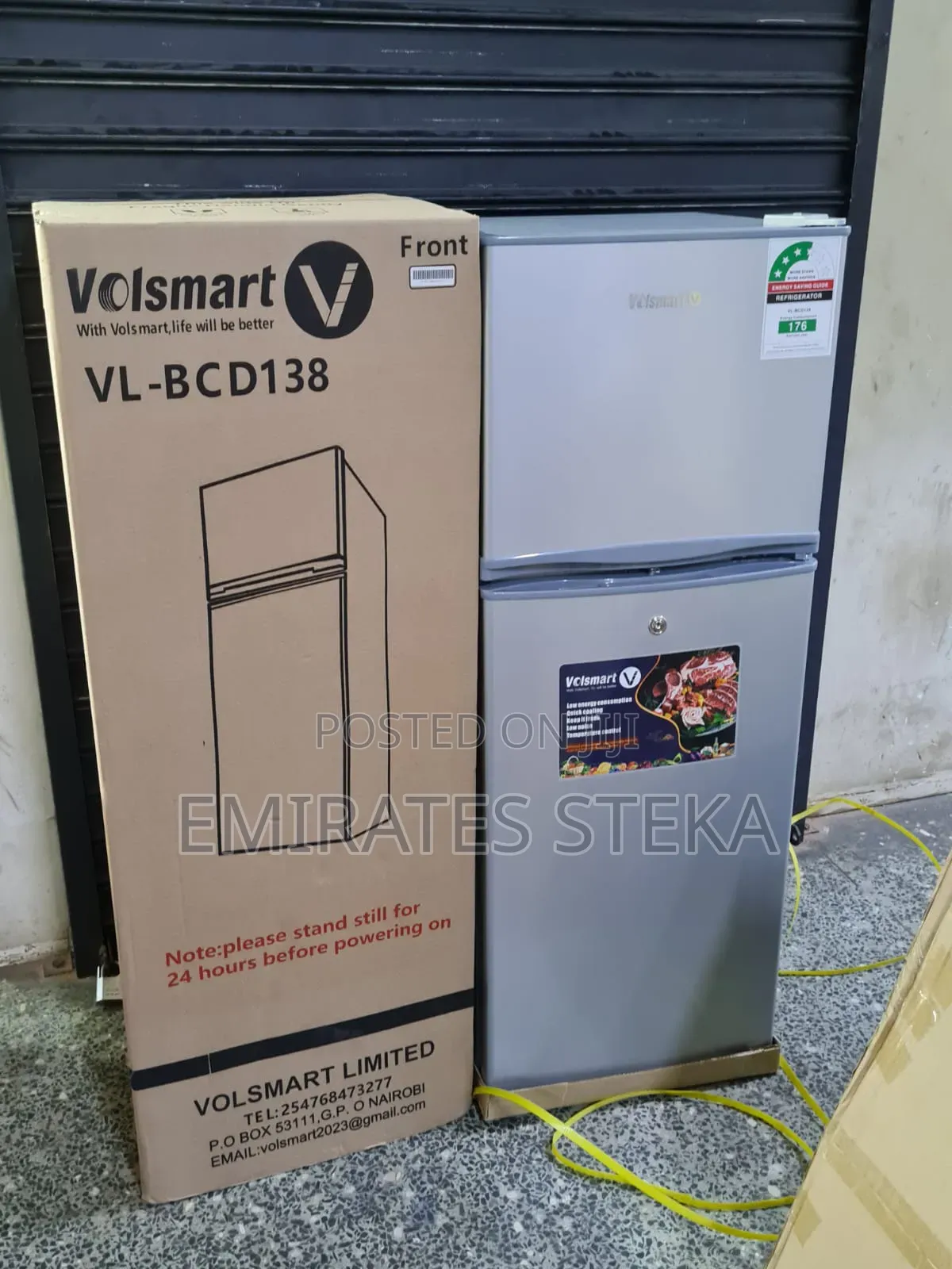 VOLSMART VL-BCD138,138L Mini Double Door Direct Cool Fridge