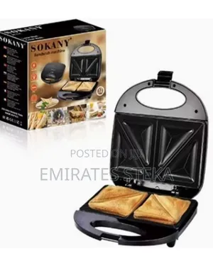 Sokany 2 Slice in 1 Sandwich Maker and Bread Toaster, Non-Stick