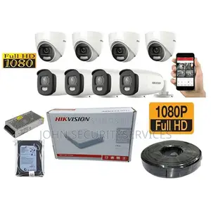Hikvision 8 Smart Hybrid CCTV Camera Full Kit 1080P With 1TB HD