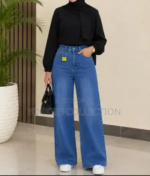 High-Waisted Wide-Leg Jeans.