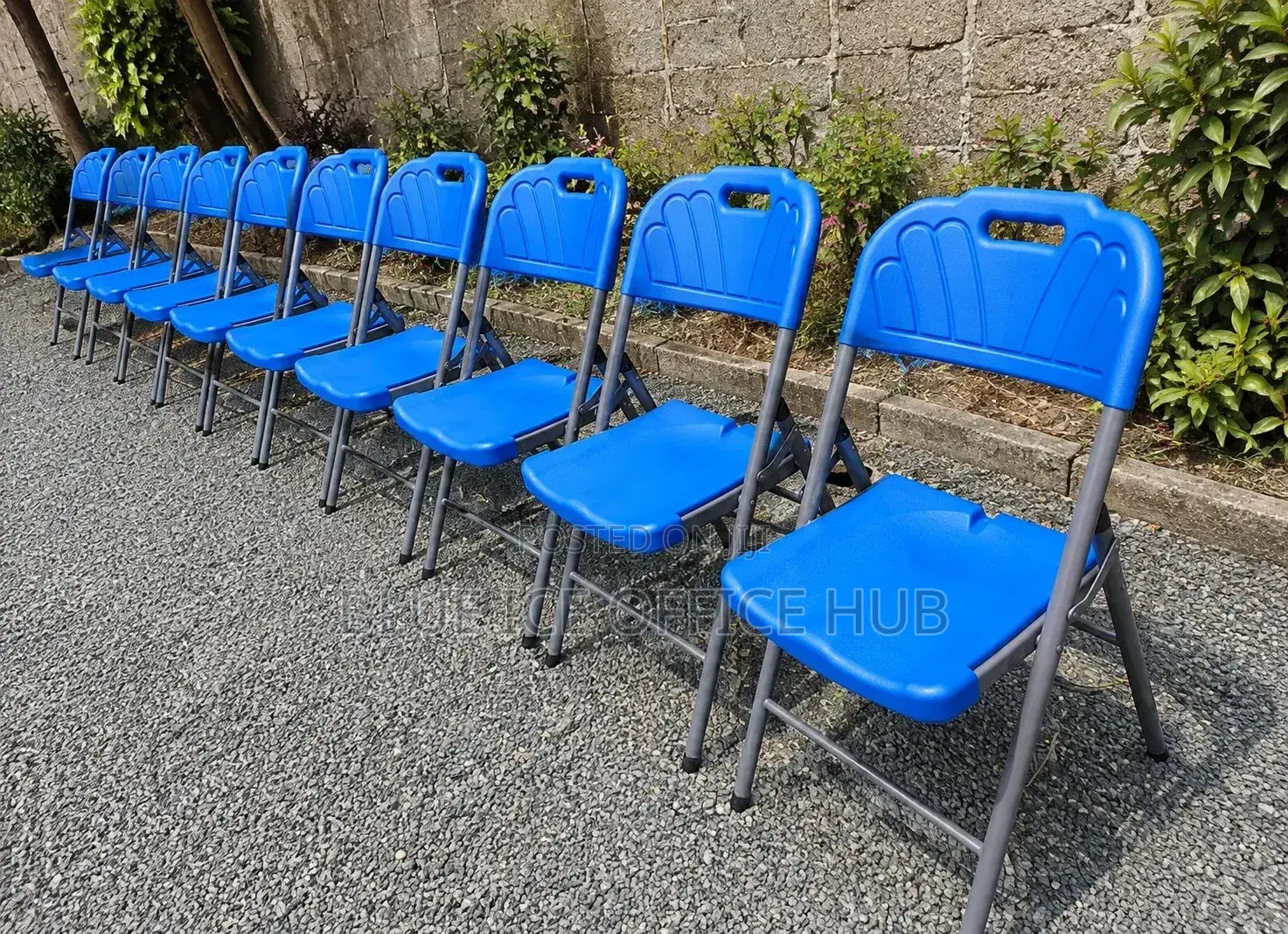 Foldable Chair;Blue Plastic Folding Chairs – Portable