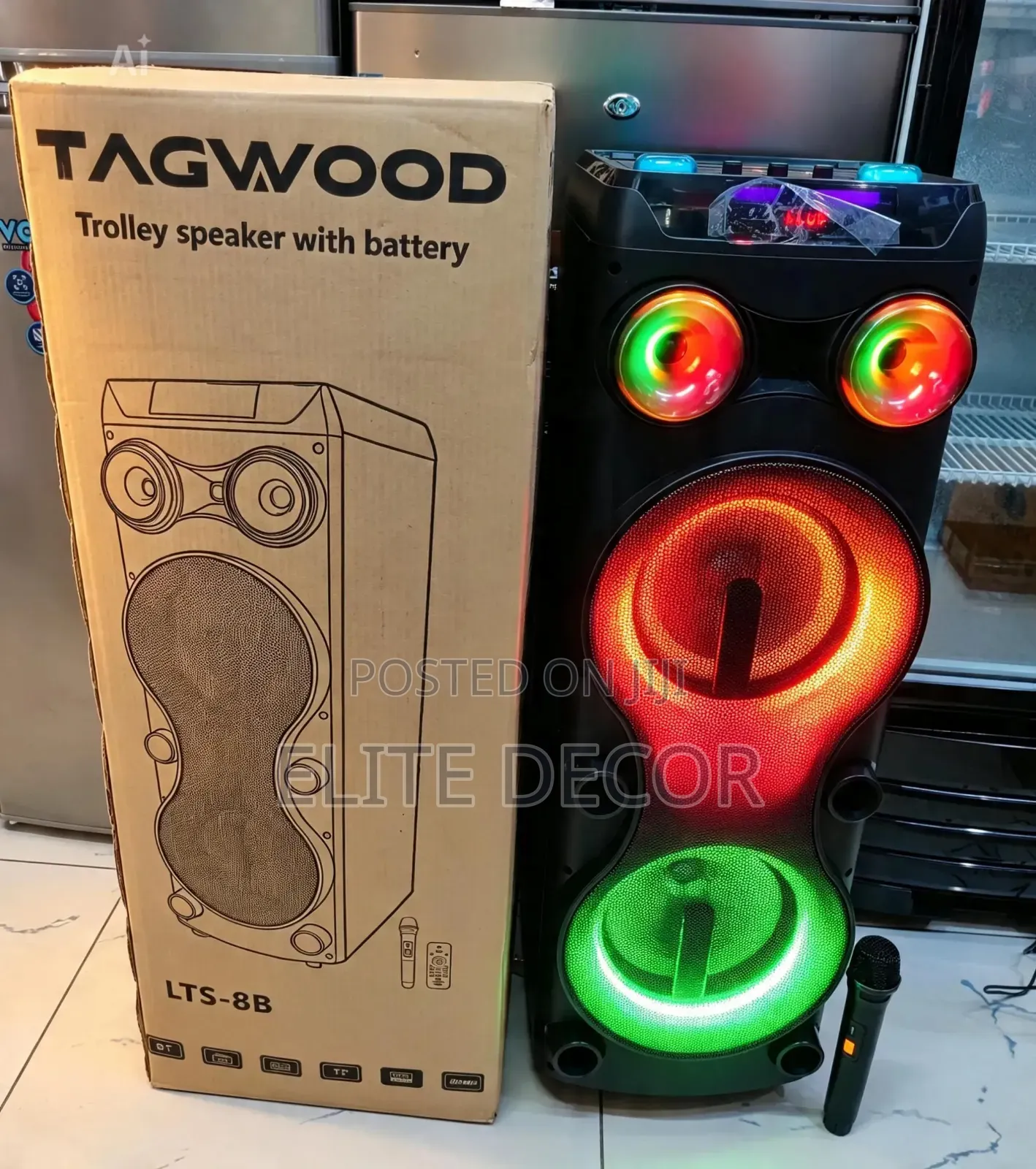 *Tagwood Rechargeable Party Box With Microphone and Remote Model: LT