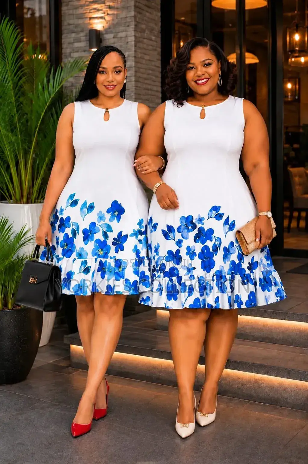 Floral Sleeveless Fit-and-Flare Midi Dress”.