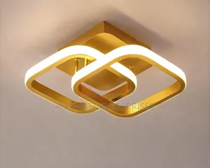 Gold Overlapping Square Ceiling Light