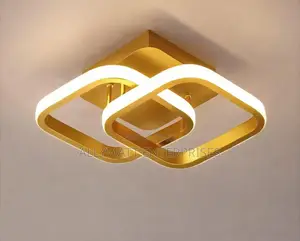 Gold Overlapping Square Ceiling Light