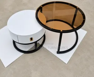 Nesting Set Top Glass Coffee Table