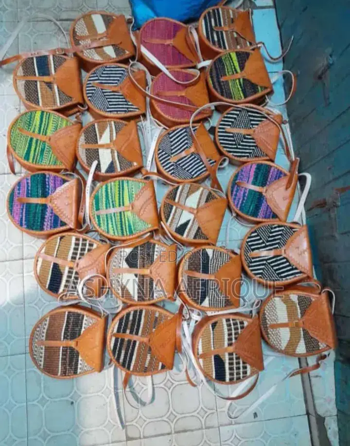 Leather and Sisal Boho Bags