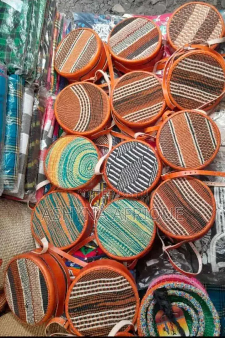 Leather and Sisal Boho Bags