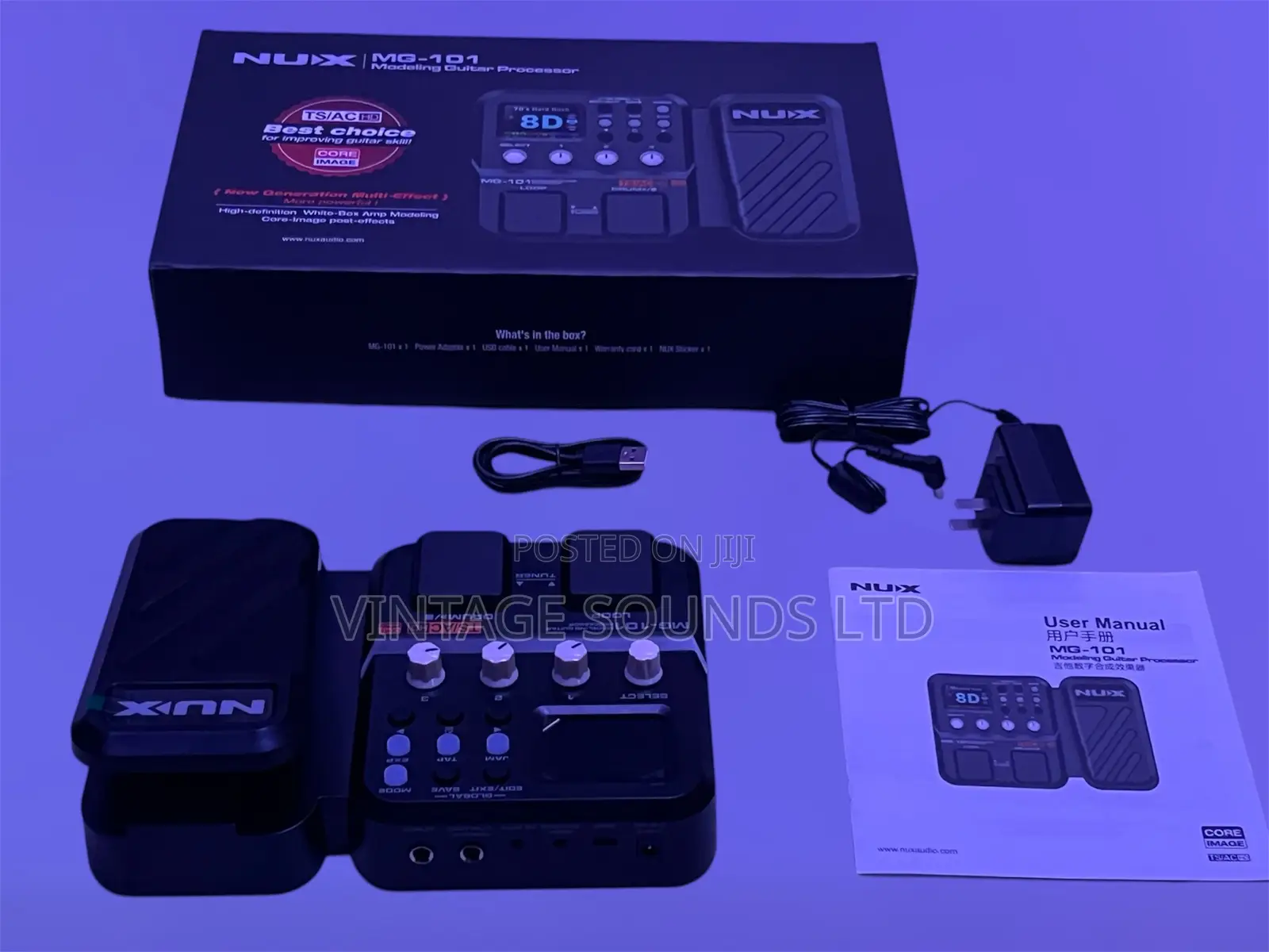 NUX MG-101 Guitar Multi-Effects Pedal Amp Modeler - Brand New