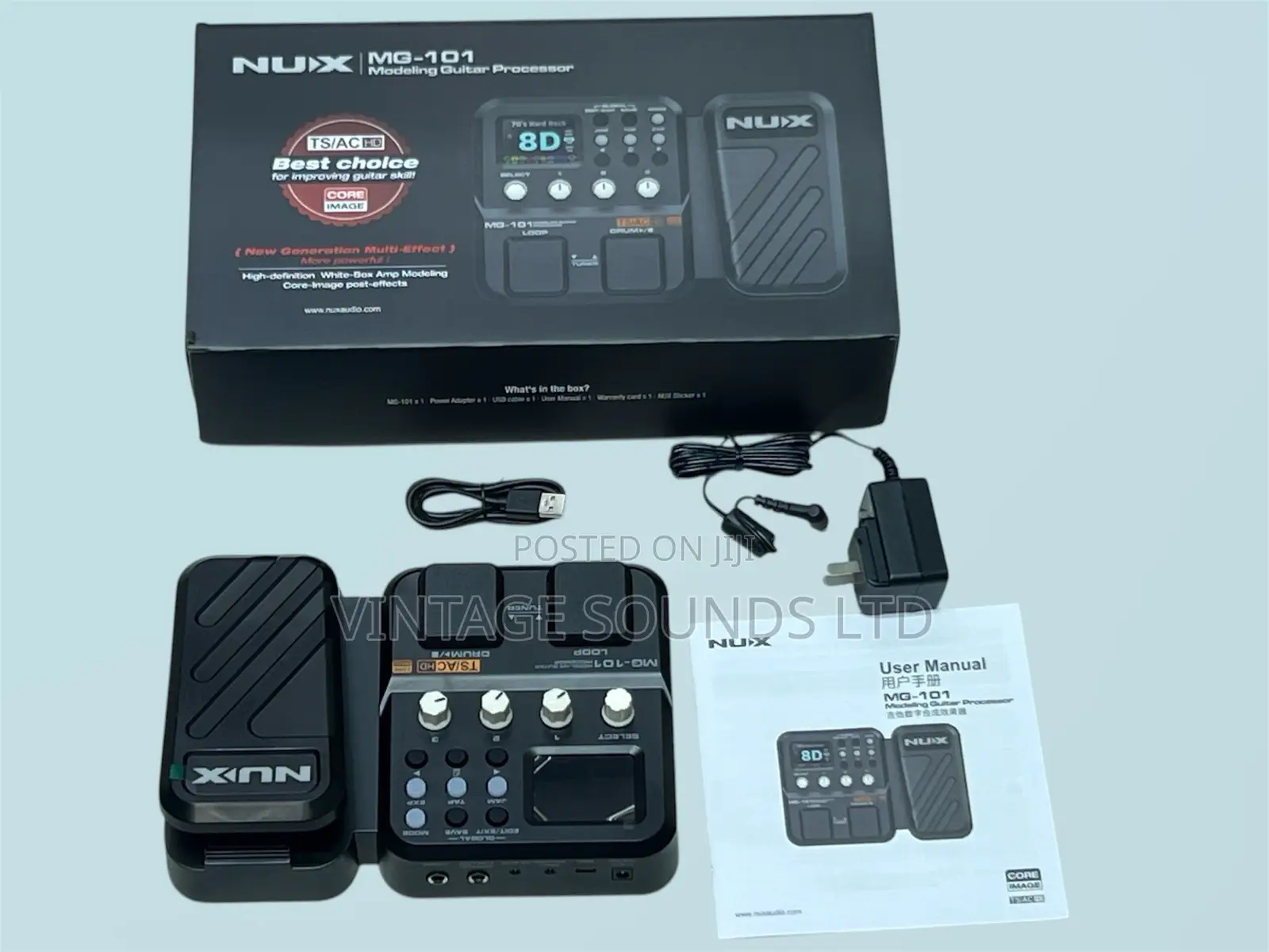 NUX MG-101 Guitar Multi-Effects Pedal Amp Modeler - Brand New