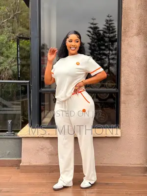 Designer (Hermès )Two-Piece Wide-Leg Lounge Set (M-Xl)