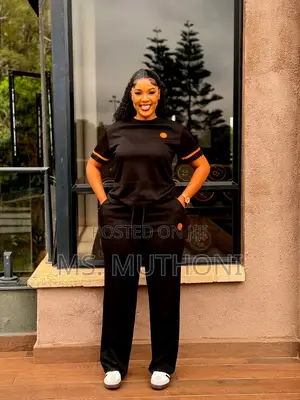Designer (Hermès )Two-Piece Wide-Leg Lounge Set (M-Xl)