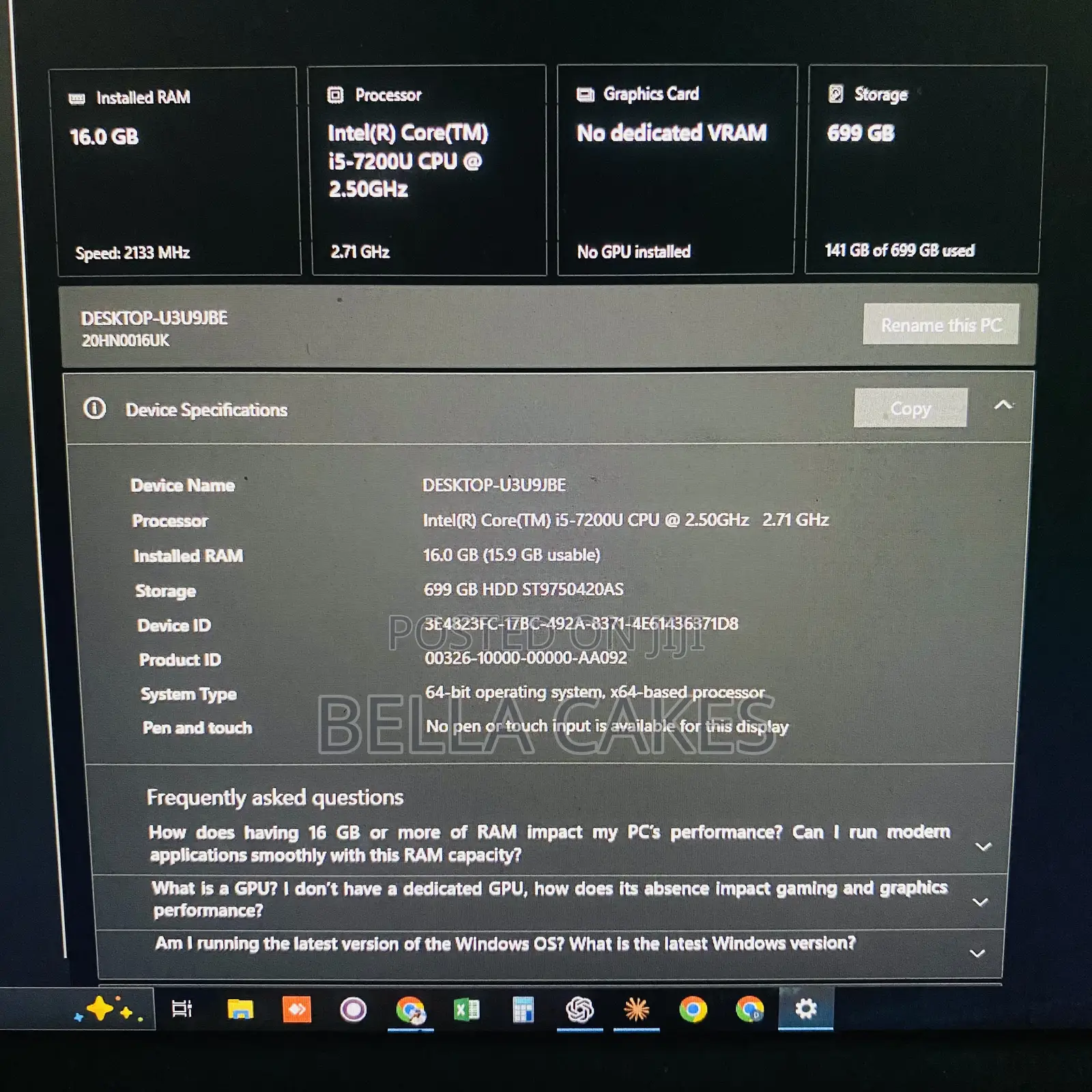 Laptop Lenovo ThinkPad X270 16GB Intel Core i5 SSD 700GB