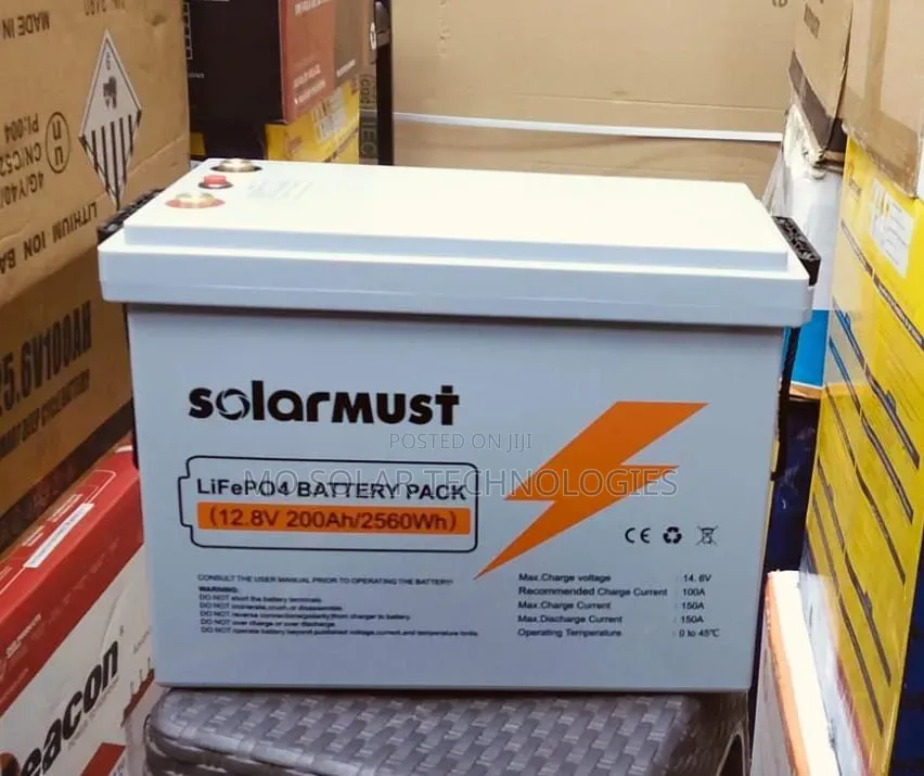 2.5kwh 12v 200ah Must Lifepo4 Lithium Battery