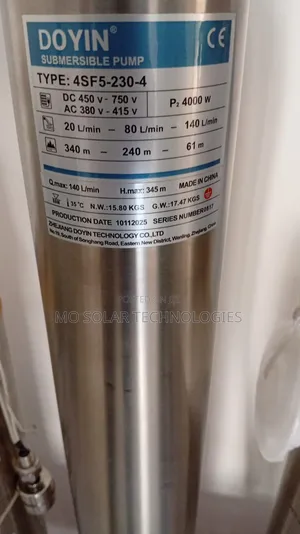 4000w(4kw) Doyin Submersible Solar Water Pump