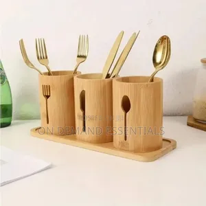 Eco-Friendly 4 in 1 Bamboo Cutlery Holder