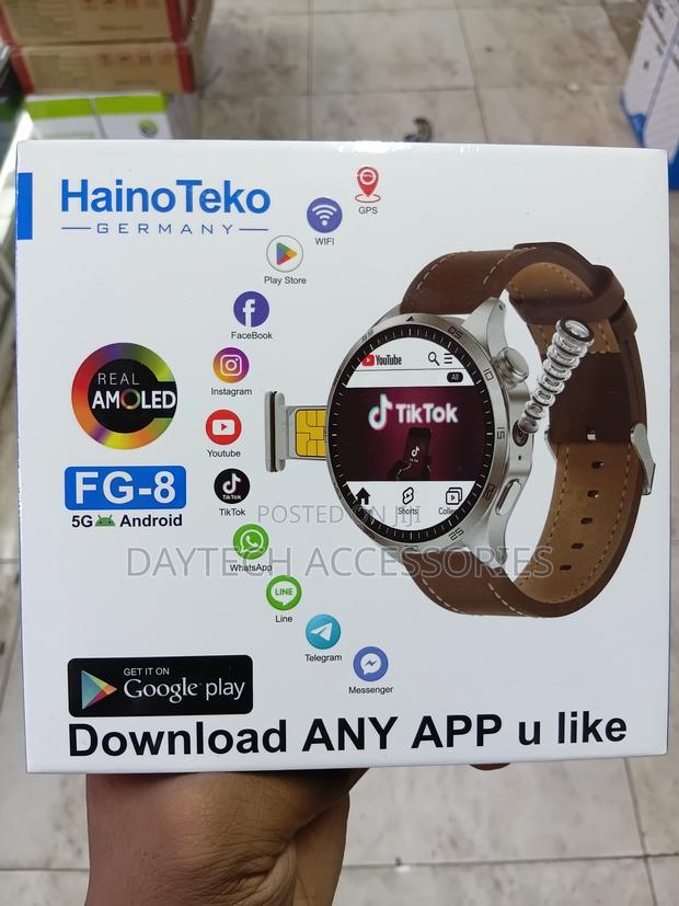 Haino Teko FG8 Android Smartwatch 1.43 Inch AMOLED Display - Black - thumbnail 2
