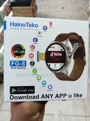 Haino Teko FG8 Android Smartwatch 1.43 Inch AMOLED Display - Black