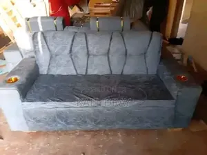 Charcoal Grey Curved Sofa Blue-Grey Diamond Sofa