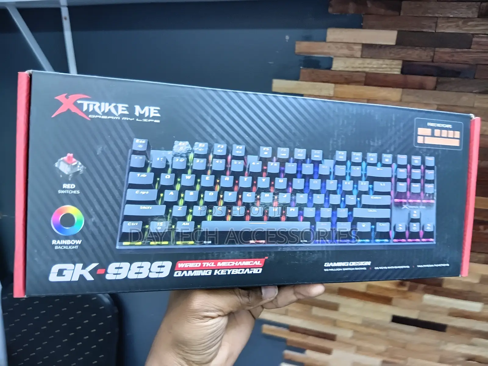 Xtrike Me GK-989A Wired TKL Mechanical Gaming Keyboard.