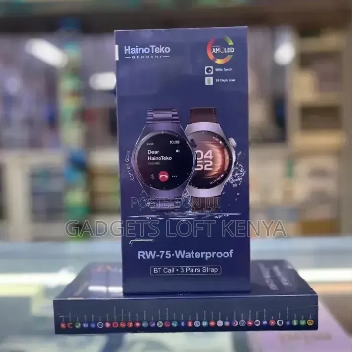 Hainoteko RW-75 Smartwatch for Men With 3 Straps