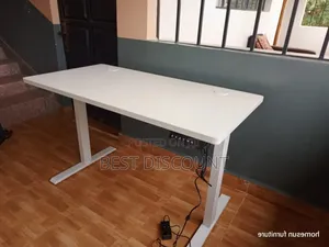 Electric Height-Adjustable Desk – Black White 1.2m