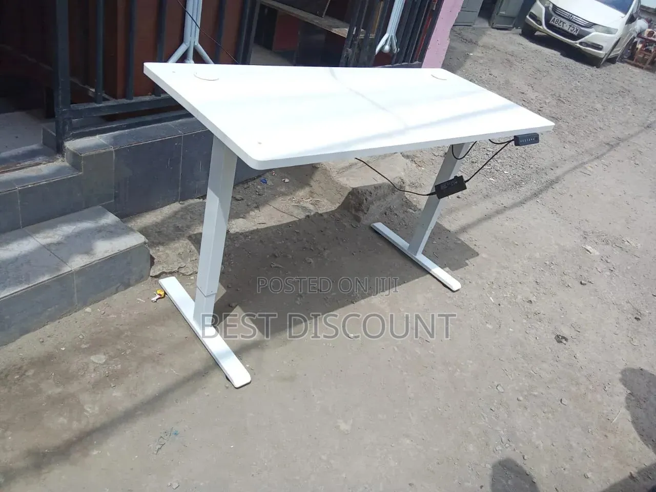 Electric Height-Adjustable Desk 1.2m – Black White