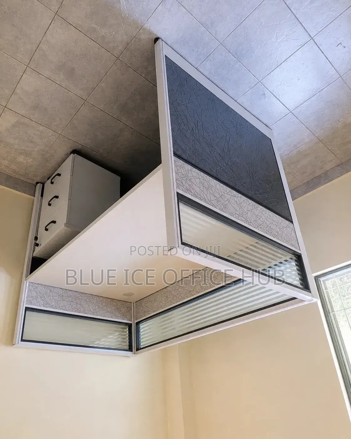 Office Workstation;1Person Office Partition Desk With Storage Cabinet