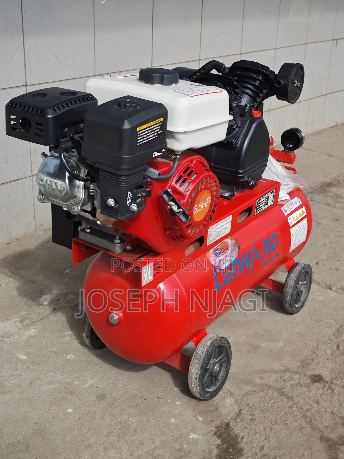 Lenhard 50lAir Compressor. 6.5hp