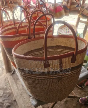 African Kiondo Swahili Baskets / Handwoven Storage Basket-Large