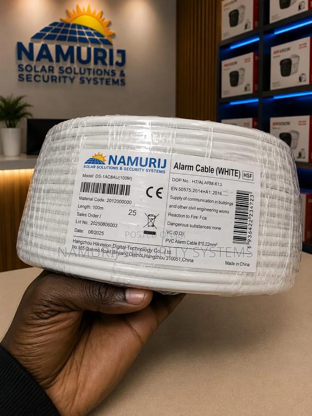 White Alarm Cable 100M | Security Alarm CCTV Cable - main view