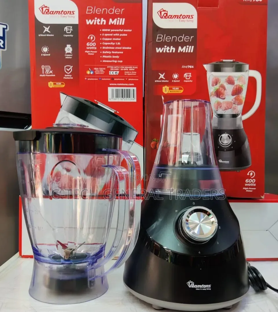 Ramton Blender + Mill 600w 2 Speed – Rm/764