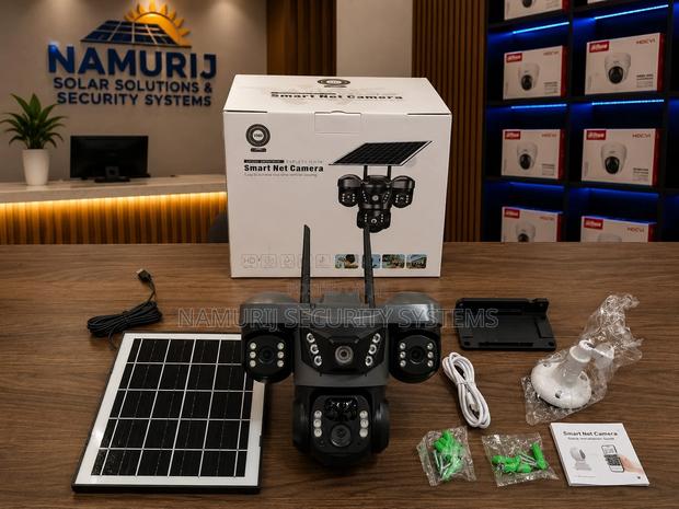V380 Pro Triple Lens 4G Solar CCTV Camera | Outdoor Wireless Security