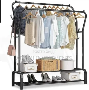 HOMMY Double Pole Multipurpose Cloth Rack
