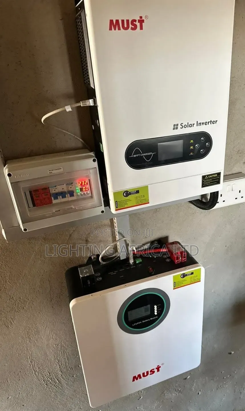 6.5kva Inverter - 5.12kwh Lithium -(4)625w Solar - Install Transport