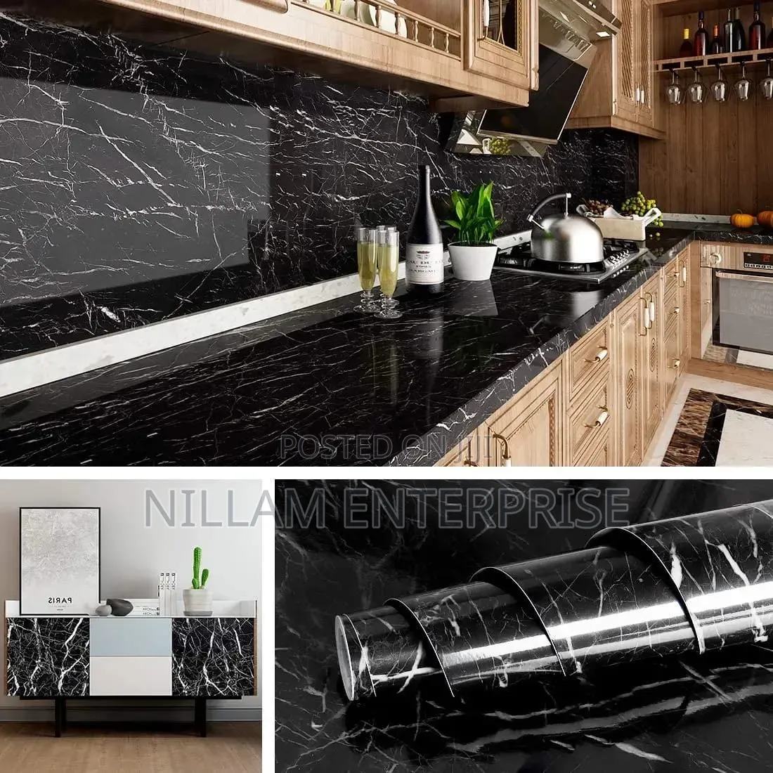 Marble Self Adhesive Waterproof Foil/ Wallpaper: